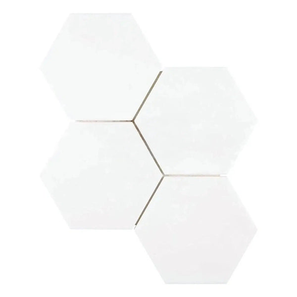 Thassos White (Greek) 6X6 Hexagon Mosaic Marble Polished-Honed