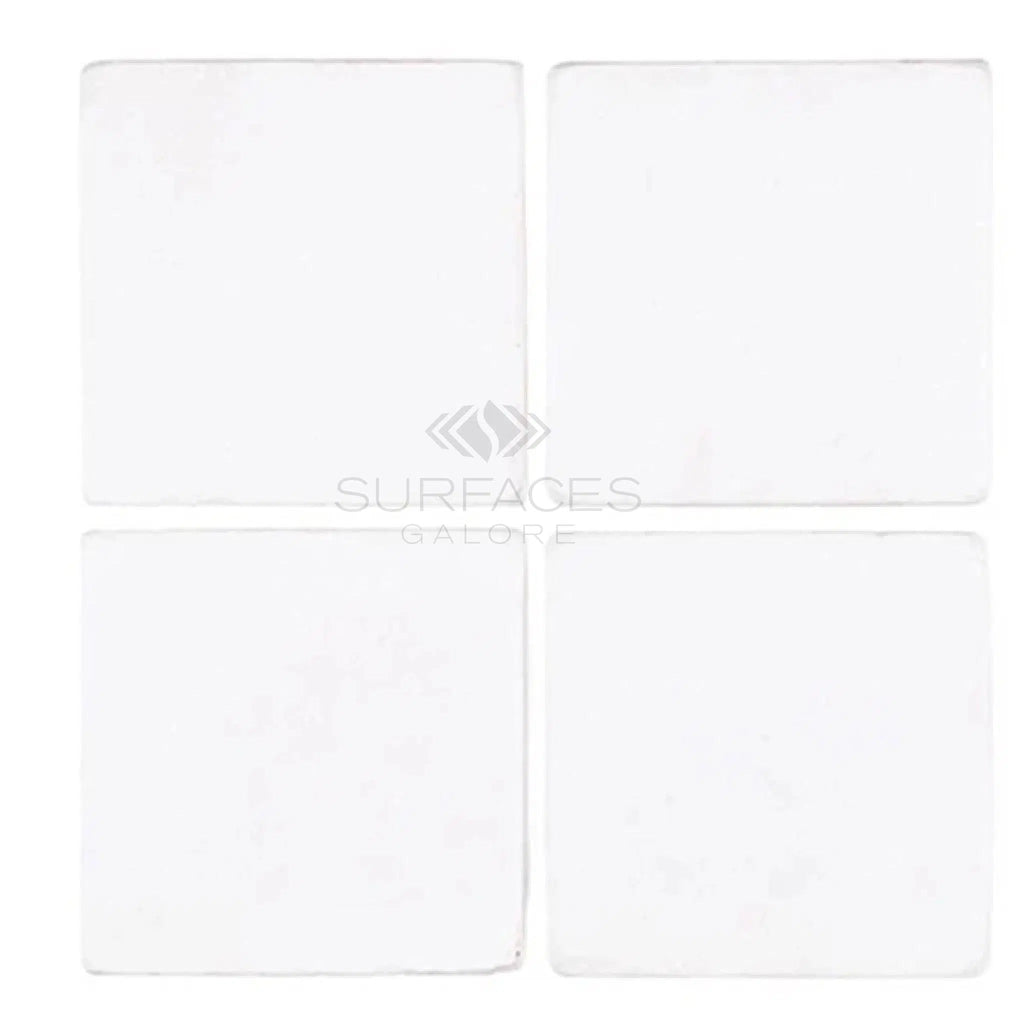 Thassos White (Greek) 6X6 Marble Tumbled - SurfacesGalore