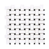 Thassos White (Greek) Basketweave Mosaic (w/ Black) Mosaic Marble Polished-Honed