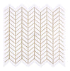 Thassos White (Greek) Chevron (Mini) Mosaic Marble Polished-Honed