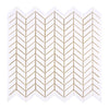 Thassos White (Greek) Chevron (Mini) Mosaic Marble Polished-Honed