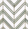 Thassos White (Greek) Large Chevron (w/ Thassos White) Mosaic Marble Polished-Honed