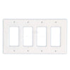 Introducing the Thassos White Marble 4 Gang ROCKER Switch Wall Plate by SurfacesGalore, a stylish and functional solution featuring screw holes for four switches or outlets.