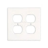 Upgrade your space with the Thassos White Marble Double DUPLEX Switch Wall Plate/Cover Plate/Switch Plate by SurfacesGalore, featuring four openings for electrical outlets and two screw holes in the center. Perfect for adding a touch of elegance and sophistication to any room.