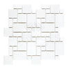 Thassos White (Greek) Mini - Versailles Pattern Mosaic Marble Polished - Honed - SurfacesGalorePolished