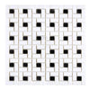 Thassos White (Greek) Pinwheel Mosaic (w/ Black) Mosaic Marble Polished - Honed - SurfacesGalorePolished