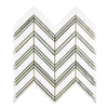 Thassos White Large Chevron (w/ Thassos White) Mosaic Marble Polished-Honed