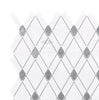 Thassos White Lattice (Thassos White + Blue-Gray) Mosaic Marble Polished-Honed