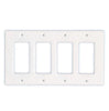 Thassos White Marble 4 Gang ROCKER Switch Wall Plate/Cover Plate/Switch Plate