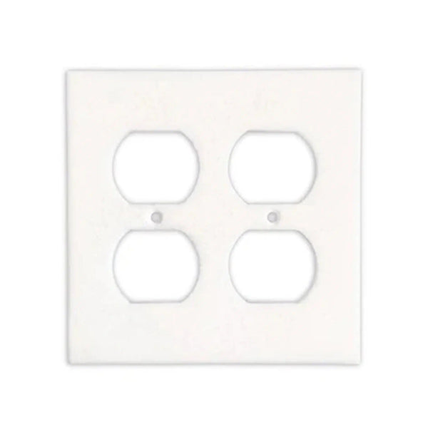 Thassos White Marble Double DUPLEX Switch Wall Plate/Cover Plate/Switch Plate