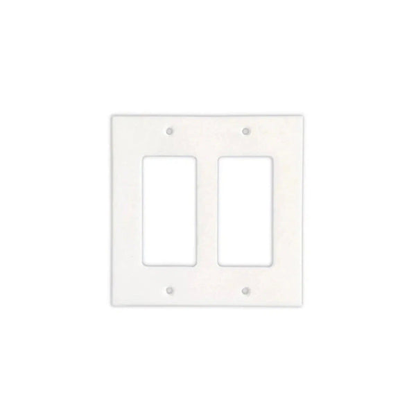 Thassos White Marble Double ROCKER Switch Wall Plate/Cover Plate/Switch Plate