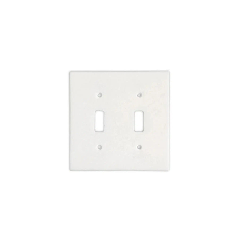 Thassos White Marble Double TOGGLE Switch Wall Plate/Cover Plate/Switch Plate