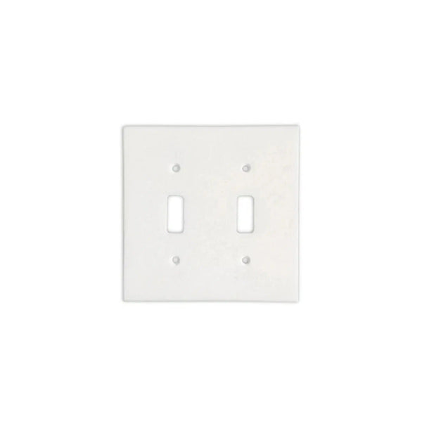 Thassos White Marble Double TOGGLE Switch Wall Plate/Cover Plate/Switch Plate