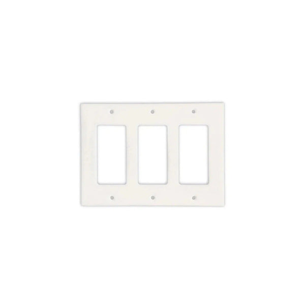 Thassos White Marble Triple ROCKER Plate Switch Wall Plate / Cover Plate / Switch