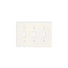 Thassos White Marble Triple TOGGLE Plate Switch Wall Plate / Cover Plate / Switch