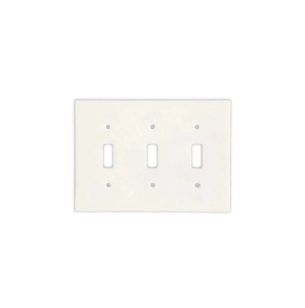 Thassos White Marble Triple TOGGLE Plate Switch Wall Plate / Cover Plate / Switch