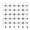 Thassos White Octagon (w/ Blue-Gray)Mosaic Marble Polished-Honed