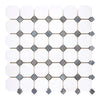 Thassos White Octagon (w/ Blue-Gray)Mosaic Marble Polished-Honed