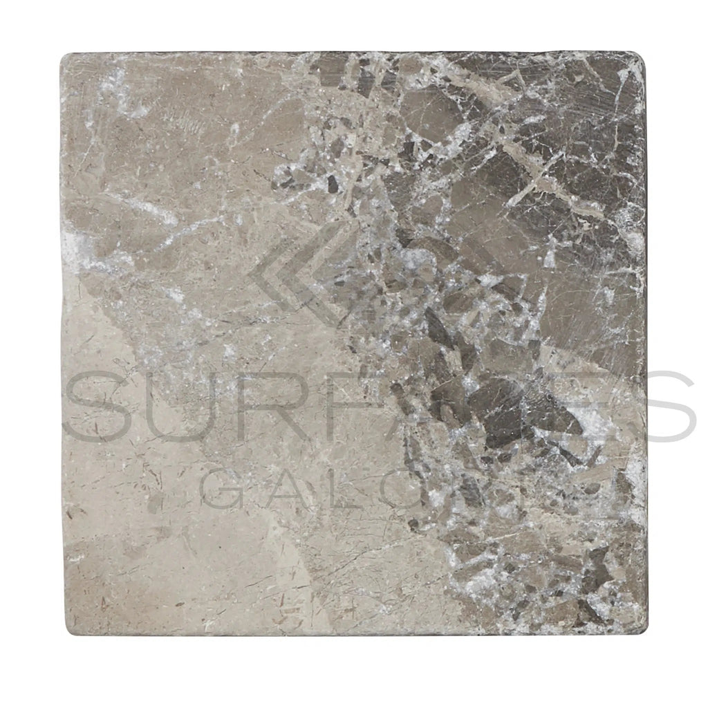 Tundra Gray 12X12 Marble Tumbled - SurfacesGalore