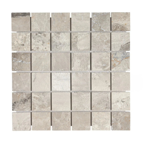 Tundra Gray 1X1 Marble Mosaic Tumbled