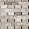 Tundra Gray 1X2 Marble Mosaic Tumbled - SurfacesGalore