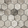 Tundra Gray 2X2 Hexagon Marble Mosaic Polished - Honed - SurfacesGalorePolished