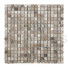 Tundra Gray 5/8X5/8 Marble Mosaic Tumbled - SurfacesGalore