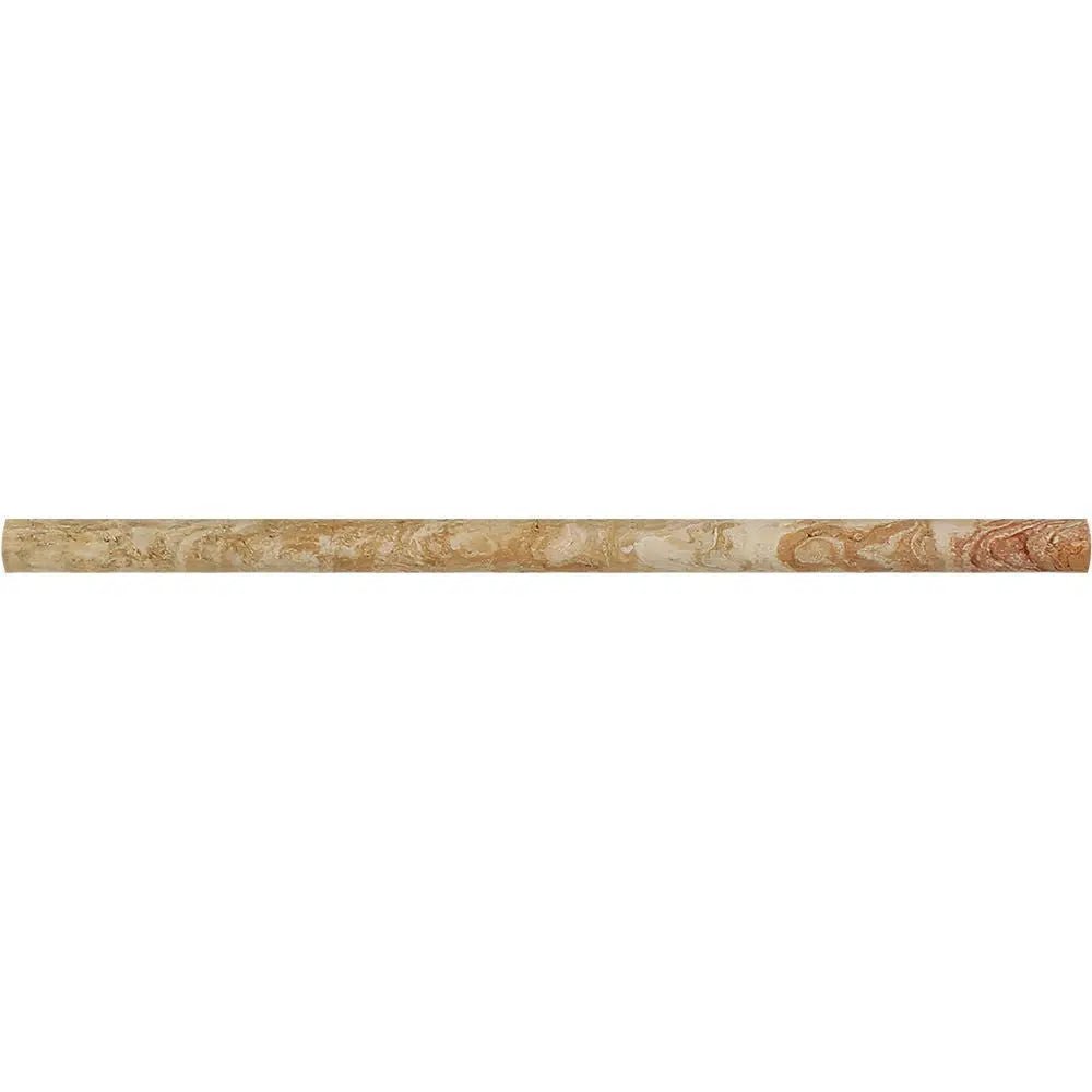 Valencia Travertine 1/2X12 Pencil Liner Honed - SurfacesGalore