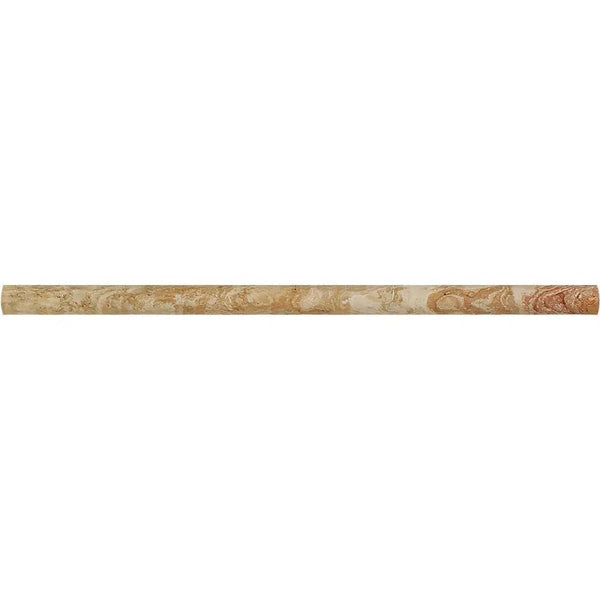 Valencia Travertine 1/2X12 Pencil Liner Honed - SurfacesGalore