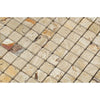 Valencia Travertine 1X1 Mosaic Tumbled - SurfacesGalore