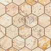 Valencia Travertine 2X2 Hexagon Mosaic Tumbled - SurfacesGalore