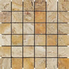 Valencia Travertine 2X2 Mosaic Tumbled - SurfacesGalore