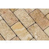 Valencia Travertine 2X4 Brick Mosaic Tumbled - SurfacesGalore