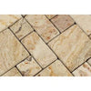 Valencia Travertine 3 - pcs. Mini - Pattern Mosaic (Non - Interlocking) Mosaic Tumbled - SurfacesGalore