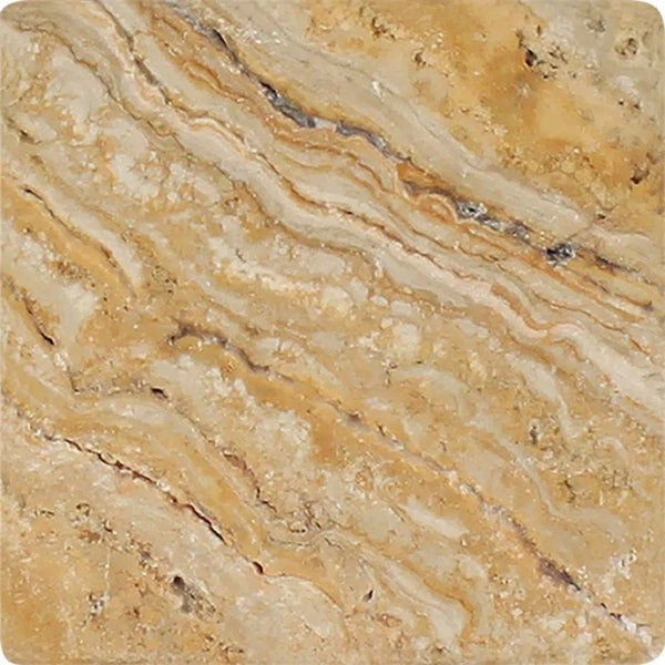 Valencia Travertine 4X4 Tumbled - SurfacesGalore