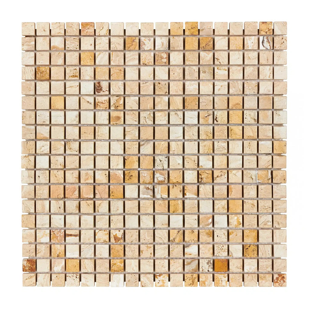 Valencia Travertine 5/8X5/8 Mosaic Tumbled