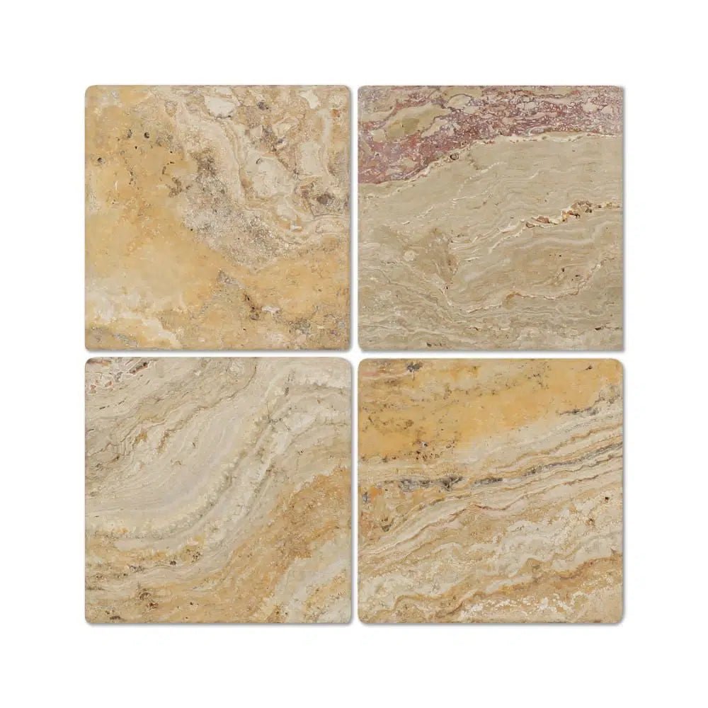 Valencia Travertine 6X6 Tumbled - SurfacesGalore