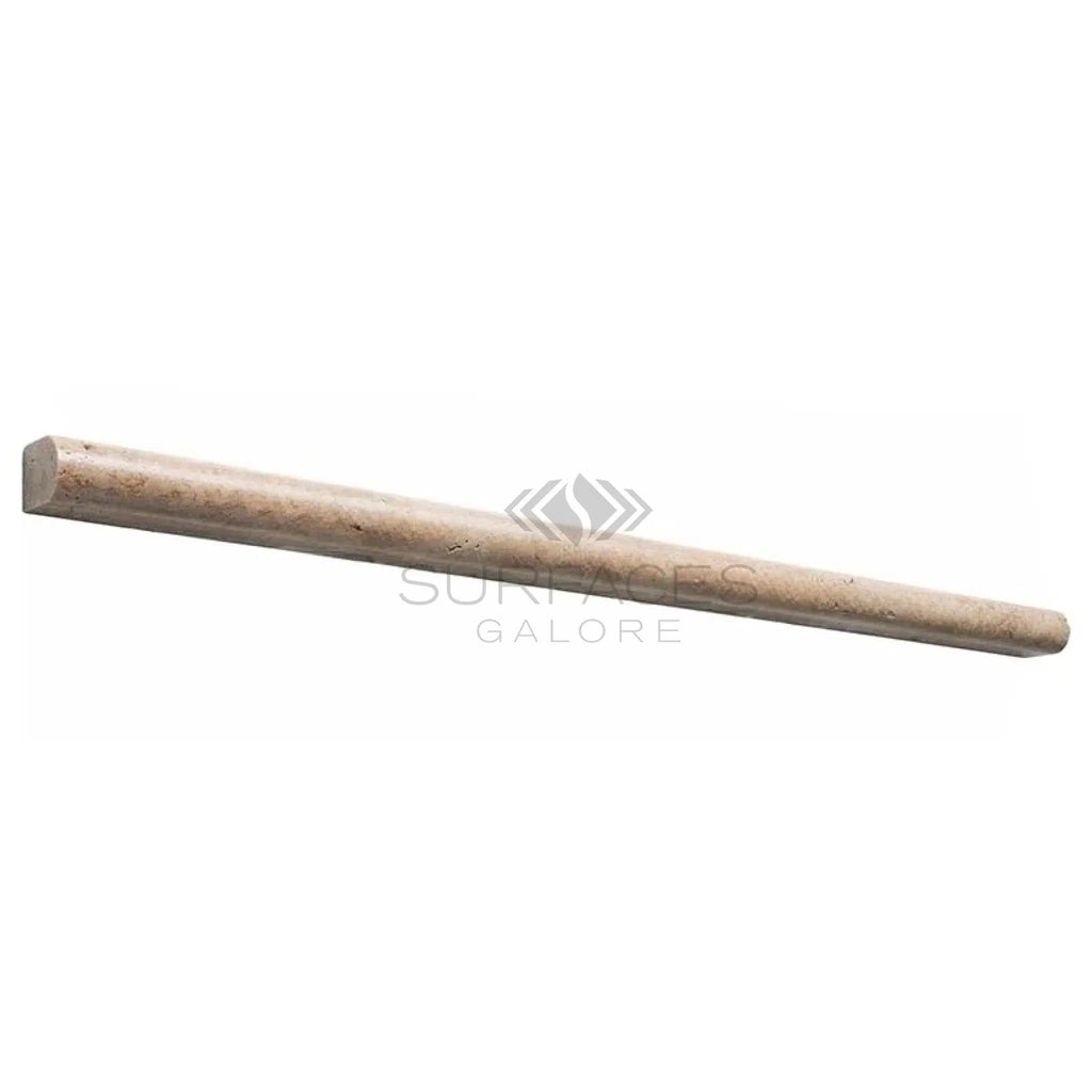 Walnut Travertine 1/2X12 Pencil Liner - SurfacesGalore