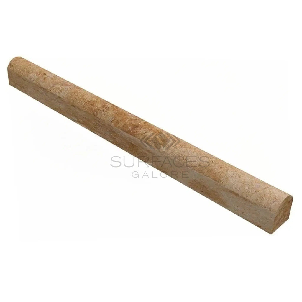 Walnut Travertine 1X12 Dome (Cane) Liner - SurfacesGalore