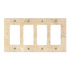 Walnut Travertine 4 Gang ROCKER Switch Wall Plate/Cover Plate/Switch Plate