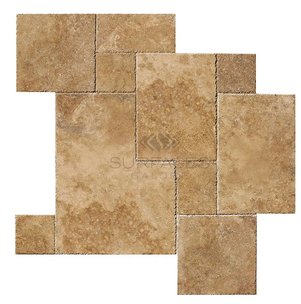 Walnut Travertine 4 pcs Versailles Pattern/French Pattern Set