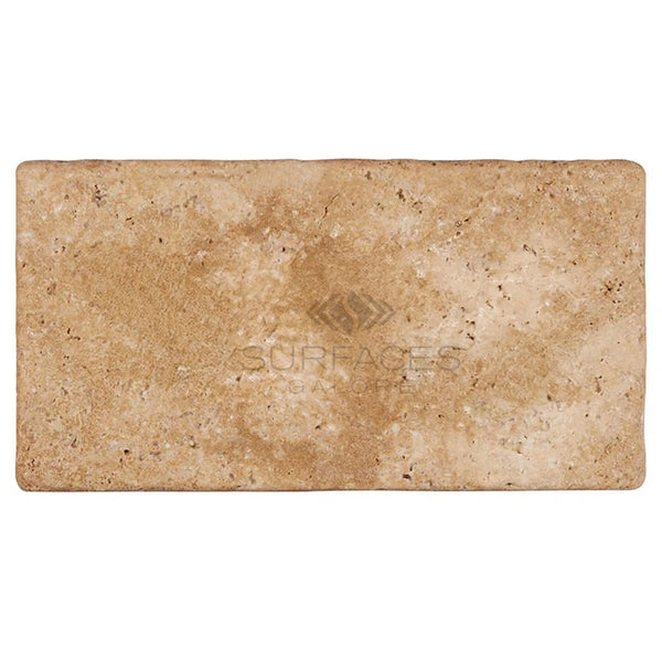 Walnut Travertine 6X12 Tumbled - SurfacesGalore