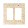 Walnut Travertine Double ROCKER Switch Wall Plate/Cover Plate/Switch Plate