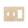 Walnut Travertine Double TOGGLE - ROCKER Switch Wall Plate/Cover Plate/Switch Plate