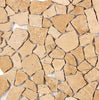 Walnut Travertine Flat Pebble / Paledian (Random Broken) Mosaic Tile Tumbled - SurfacesGalore