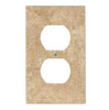 Walnut Travertine Single DUPLEX Plate Switch Wall Plate/Cover Plate/Switch Plate