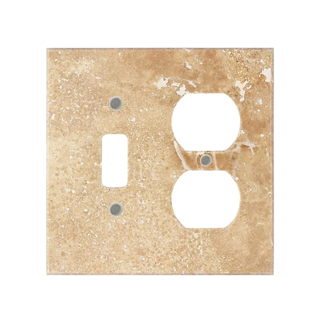 Walnut Travertine	TOGGLE - DUPLEX Switch Wall Plate/Cover Plate/Switch Plate