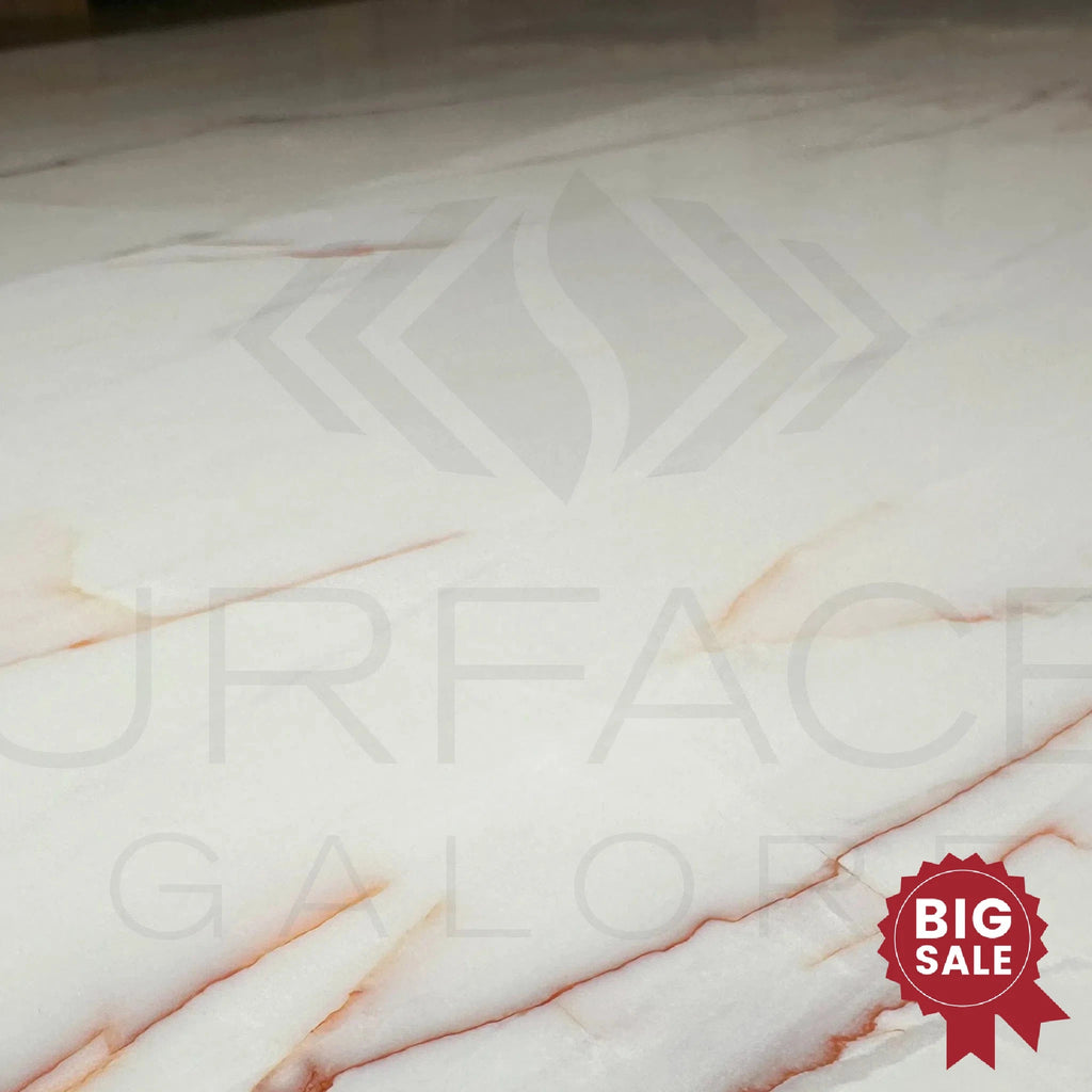 White Dolomite with Red 12X24 Polished Tile 170 Sq.Ft. - Discounted, Marble/Travertine Clearance Sale - SurfacesGalore