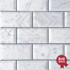 White Marble (Bianco Venato) 2X4 Deep - Beveled Honed Brick Mosaic Tile 55 Sq.Ft. - Discounted, Marble/Travertine Clearance Sale - SurfacesGalore