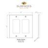 White Marble (Meram Blanc) Double ROCKER Switch Wall Plate